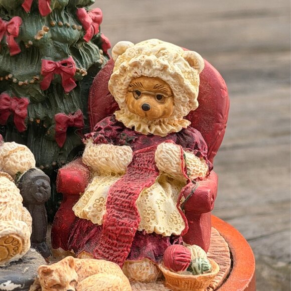 Robert Raikes Santa & Mrs Claus Bears Music Box Plays Here Comes Santa Claus Vtg - Picture 7 of 13